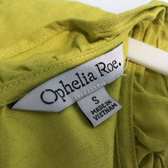 S Linen Blouse Sleeveless Ruffle Neck, Ophelia Roe - Picture 6 of 8